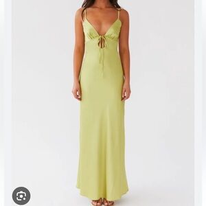 Peppermayo Flora Satin Maxi Dress